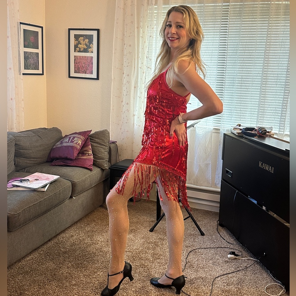 Weissman Dance / Halloween / Costume Flapper Roaring Twenties - RED